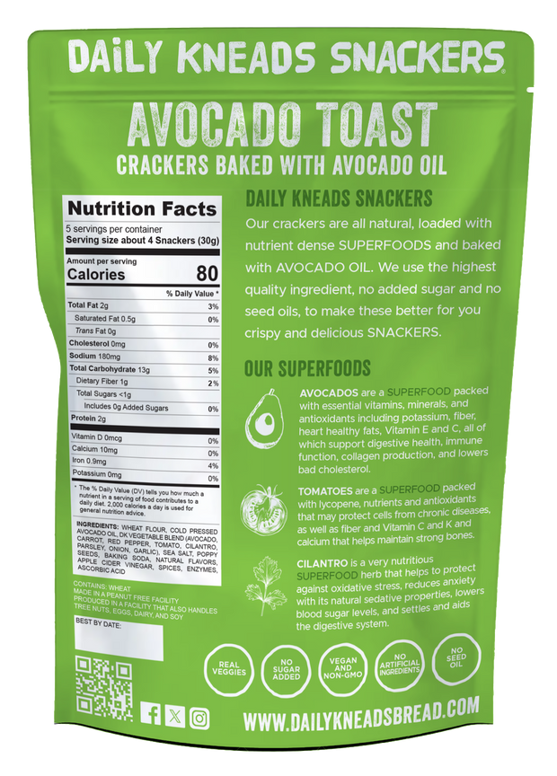 Avocado Toast Snacker Cracker