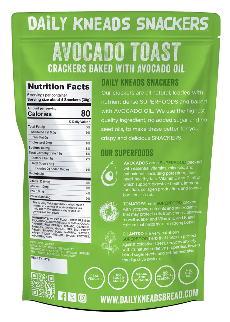Avocado Toast Snacker Cracker
