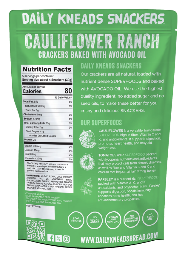 Cauliflower Ranch Snackers Cracker- 5.3oz