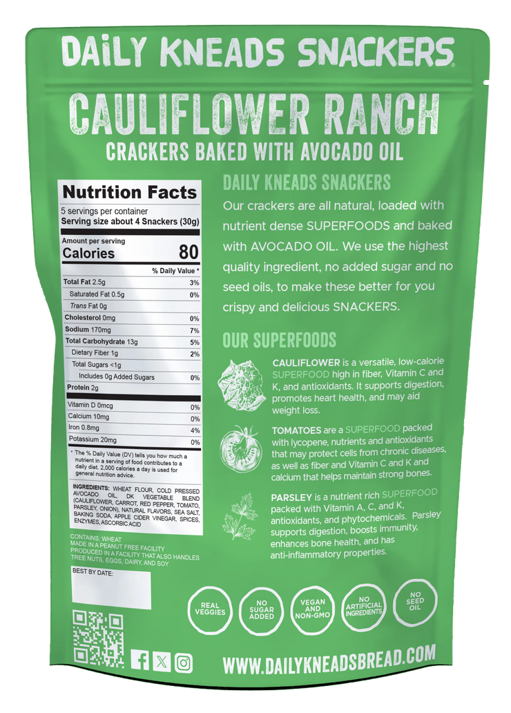 Cauliflower Ranch Snackers Cracker- 5.3oz