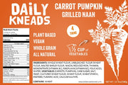 Carrot & Pumpkin Grilled Naan (4 per pack)