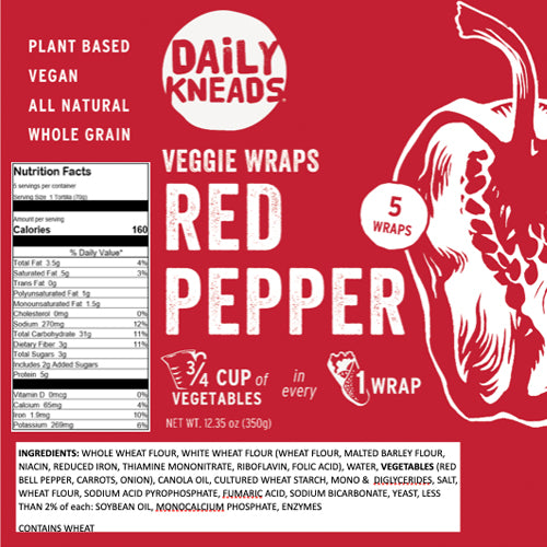 Red Pepper Wrap (5 per package)
